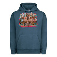Pigment Midnight Navy Happy Easter Urban Hoodie - CowhideDigitalArt