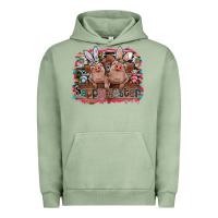 Pigment Oil Green Happy Easter Urban Hoodie - CowhideDigitalArt