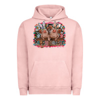 Pigment Salmon Happy Easter Urban Hoodie - CowhideDigitalArt