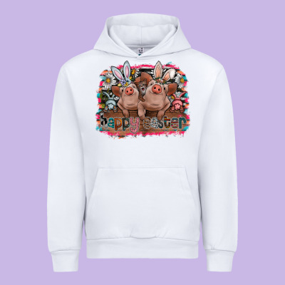Happy Easter Urban Hoodie Designed By Cowhidedigitalart
