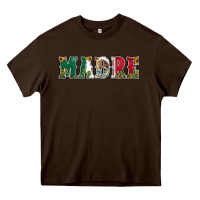 Chocolate Brown mexican flag madre Heavy Core Tee - Jasminsmagicworld