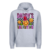 Heather Grey daddys valentine olivia Premium Hoodie - OliviaCreatesArt