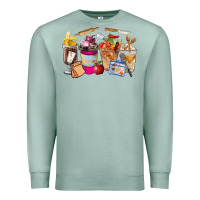 Seafoam Lunch Lady Coffee Cups Premium Sweatshirt - FaDigitalArtStudio