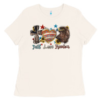 Bone faith love freedom usa Ladies Tee - NancyCooperArtShop