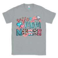 Heather Grey Wife Mom Nurse Classic Tee - BundleAndBundleShop