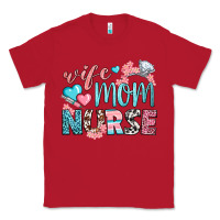 Red Wife Mom Nurse Classic Tee - BundleAndBundleShop