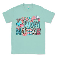Seafoam Wife Mom Nurse Classic Tee - BundleAndBundleShop