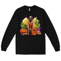 Black Halloween german shepherd Long Sleeve Tee - RanaPortraitStore