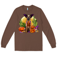 Chestnut Halloween german shepherd Long Sleeve Tee - RanaPortraitStore