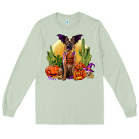 Matcha Halloween german shepherd Long Sleeve Tee - RanaPortraitStore