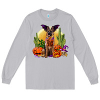 Moon Dust Halloween german shepherd Long Sleeve Tee - RanaPortraitStore