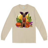 Mushroom Halloween german shepherd Long Sleeve Tee - RanaPortraitStore