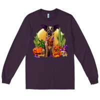 Plum Halloween german shepherd Long Sleeve Tee - RanaPortraitStore