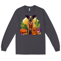 Smoke Halloween german shepherd Long Sleeve Tee - RanaPortraitStore