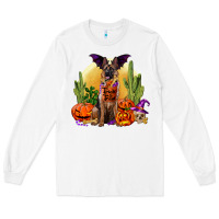 White Halloween german shepherd Long Sleeve Tee - RanaPortraitStore