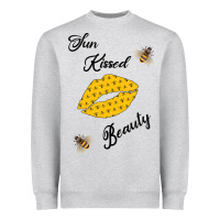 Heather Grey Sun Kissed Beauty Heavyweight Sweatshirt - Bettercallsaul