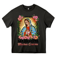 Asphalt madrecita muchas gracias lady of Guadalupe Heavy Core Tee - BarkalooDesign