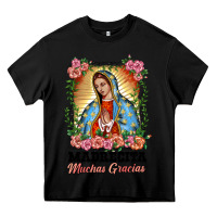 Black madrecita muchas gracias lady of Guadalupe Heavy Core Tee - BarkalooDesign
