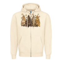 Sandshell merry christmas leopard trees Zipper Hoodie - CowGirlArtShop