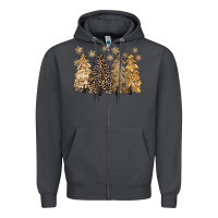Smoke merry christmas leopard trees Zipper Hoodie - CowGirlArtShop
