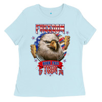 Baby Blue freedom born free tour 1776 Ladies Tee - NancyCooperArtShop