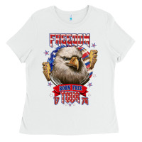 White freedom born free tour 1776 Ladies Tee - NancyCooperArtShop