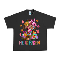 Pigment Black He Is Risen Easter Urban Heavy Tee - BundleAndBundleShop