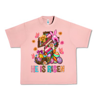 Salmon He Is Risen Easter Urban Heavy Tee - BundleAndBundleShop