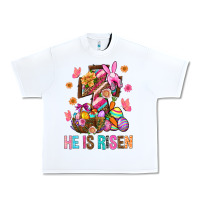 White He Is Risen Easter Urban Heavy Tee - BundleAndBundleShop