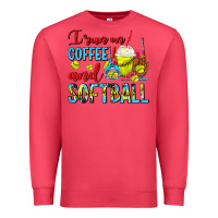 Cardinal I Run On Coffee And Softball Frappe Premium Sweatshirt - FaDigitalArtStudio