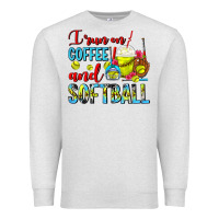 Oatmeal Heather I Run On Coffee And Softball Frappe Premium Sweatshirt - FaDigitalArtStudio