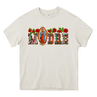 Cream madre lady of guadelupe Heavy Core Tee - BarkalooDesign