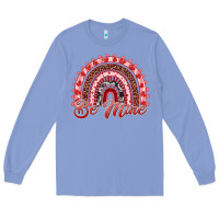 Colony Blue be mine valentines day rainbow Long Sleeve Tee - RanaPortraitStore