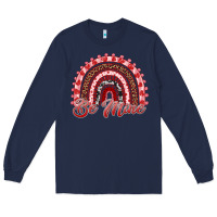 Navy be mine valentines day rainbow Long Sleeve Tee - RanaPortraitStore