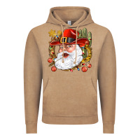 Vintage Coffee Cowboy Santa Vintage Hoodie - NancyCooperArtShop