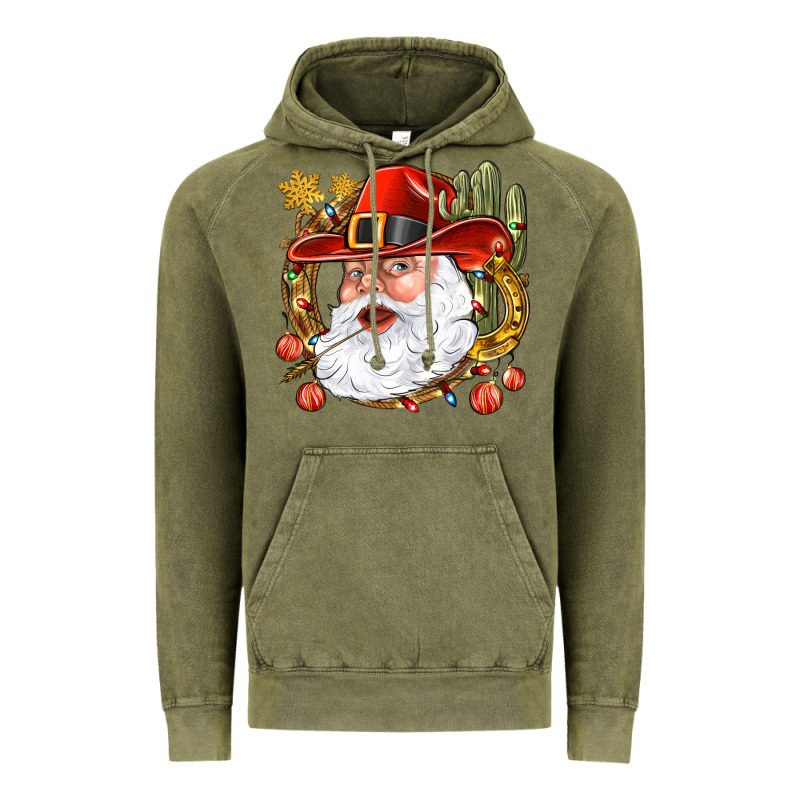 Cowboy Santa Vintage Hoodie by NancyCooperArtShop | Teevron