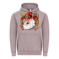 Vintage Zinc Cowboy Santa Vintage Hoodie - NancyCooperArtShop