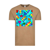Vintage Coffee Pride lgbtq flags and leopard seamless pattern Vintage Tee - BundleAndBundleShop
