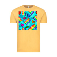 Vintage Mustard Pride lgbtq flags and leopard seamless pattern Vintage Tee - BundleAndBundleShop