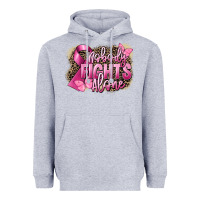 Heather Grey Nobody fights alone Cancer Heavyweight Hoodie - FaDigitalArtStudio