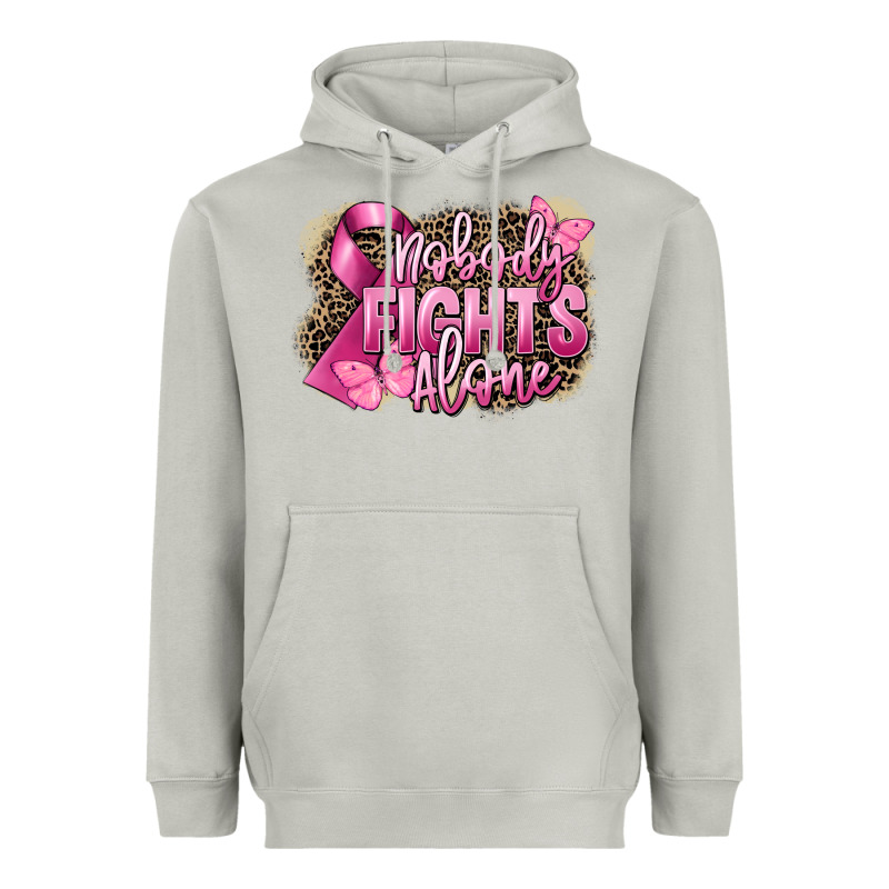Nobody Fights Alone Cancer Heavyweight Hoodie by FaDigitalArtStudio | Teevron