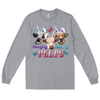 Heather Grey Hanging With My Peeps Cows Long Sleeve Tee - RanaPortraitStore