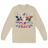 Mushroom Hanging With My Peeps Cows Long Sleeve Tee - RanaPortraitStore