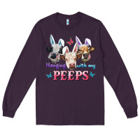 Plum Hanging With My Peeps Cows Long Sleeve Tee - RanaPortraitStore