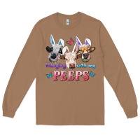 Toasted Coconut Hanging With My Peeps Cows Long Sleeve Tee - RanaPortraitStore