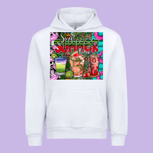 Summer Time Urban Hoodie Designed By Cowhidedigitalart