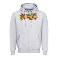 Heather Grey fall teacher Zipper Hoodie - CowGirlArtShop