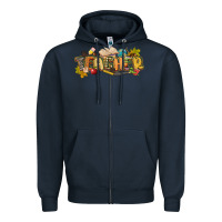 Navy fall teacher Zipper Hoodie - CowGirlArtShop