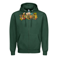 Sports Green fall teacher Zipper Hoodie - CowGirlArtShop
