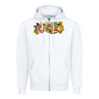 White fall teacher Zipper Hoodie - CowGirlArtShop